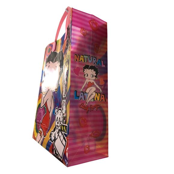 Betty Boop Natural Latina Gift Bag with pink handles - Picture 2 of 5